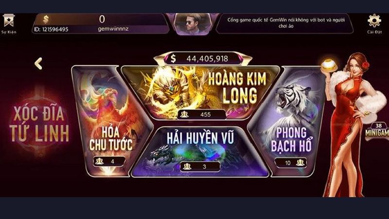 Xóc đĩa tứ linh - Game cược huyền thoại hấp dẫn tại Dream86 2 Bàn cược xóc đĩa tứ linh tại Dream86